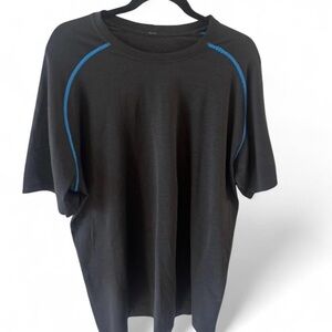 Lululemon Shirt Mens Vent Black Short Sleeve Tee Crew Athletic Running XXL Walk